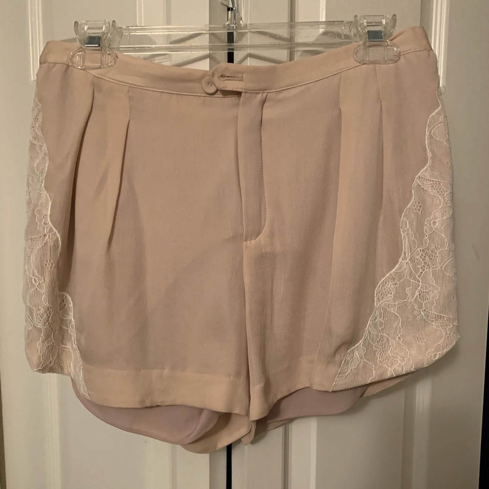 Haute Hippie Lace/Silk Shorts